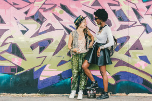 afro-punk-leather-skirt-street-style