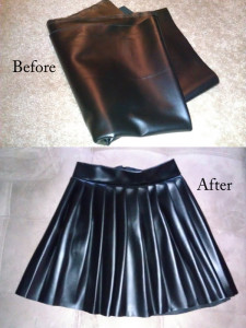 before-and-after-sewing-pleats-into-faux-leather