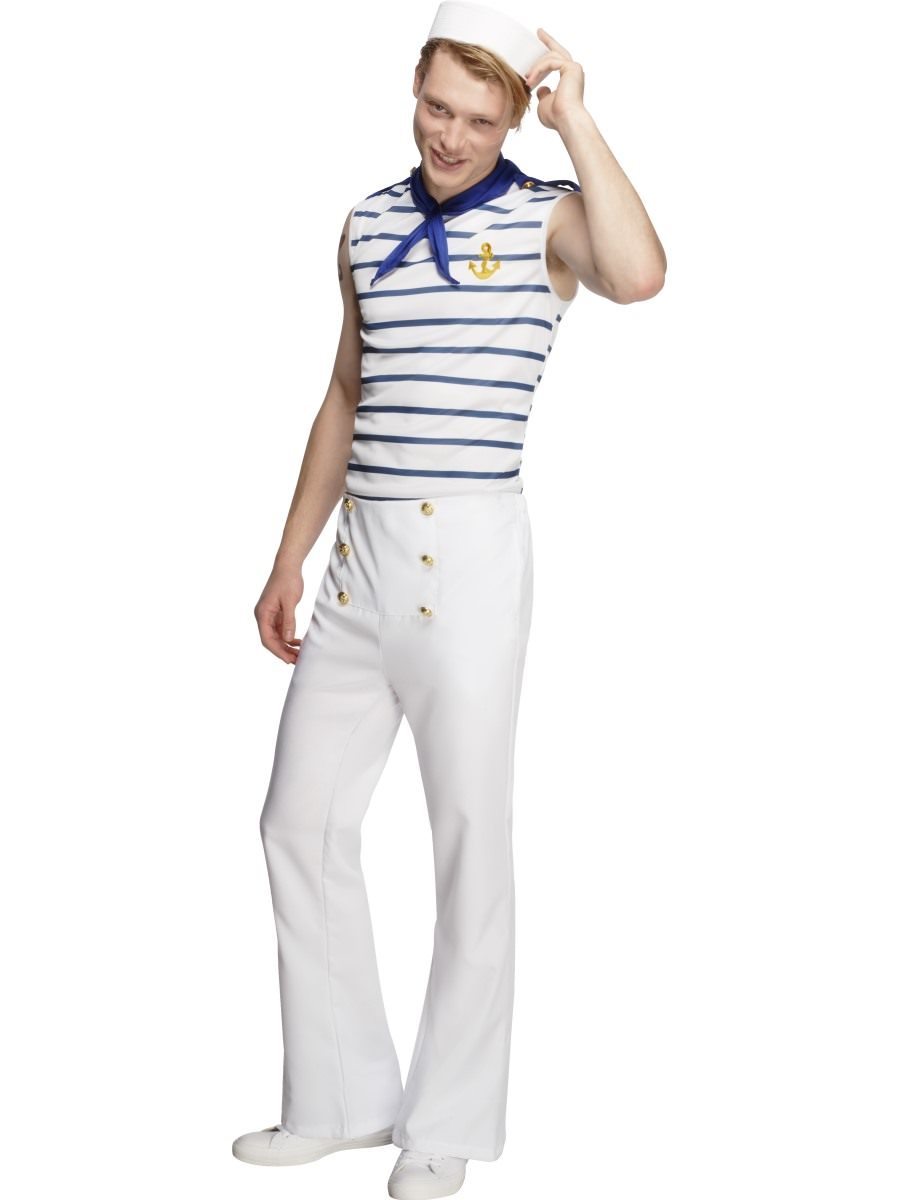 Men's Sailor Fancy Dress Stag Do Outfit Amazing Hot Costume 32"-42" Chest O/s