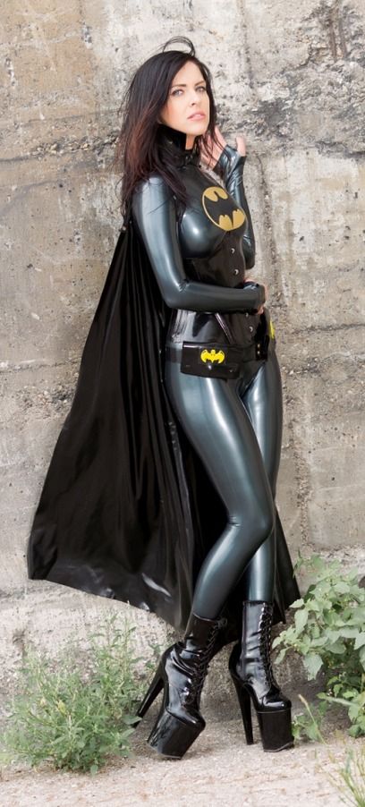 Batgirl latex catsuit