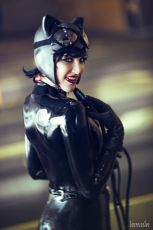 Latex catwoman catsuit