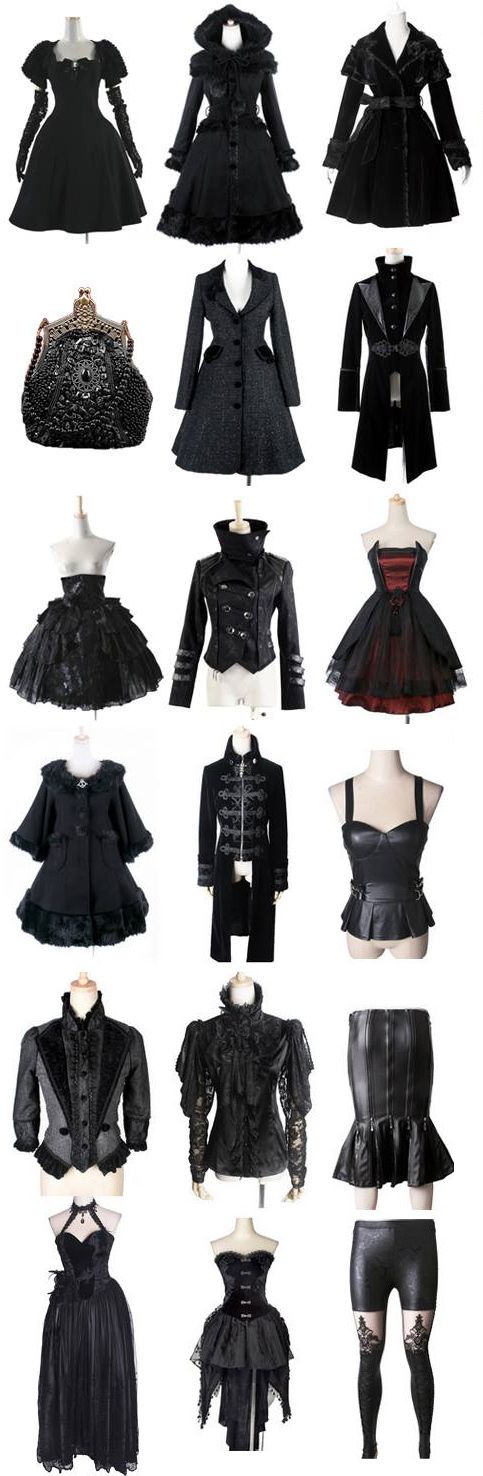 Black steampunk garments