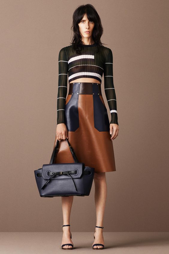 Retro inspired leather skirt