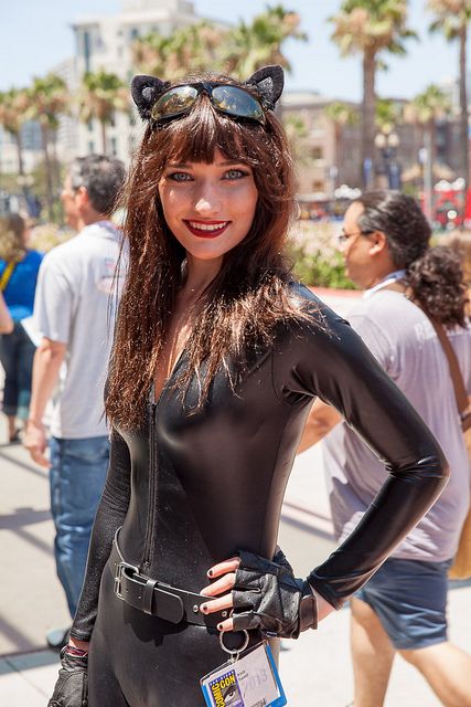 Faux leather Catwoman cosplay costume