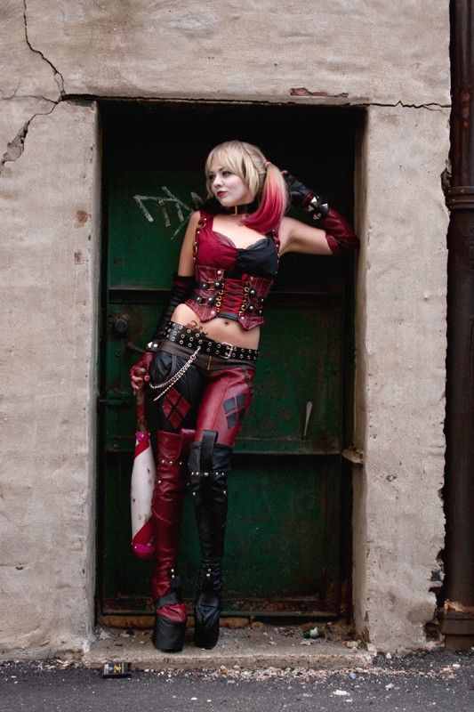 Faux leather Harley Quinn costume