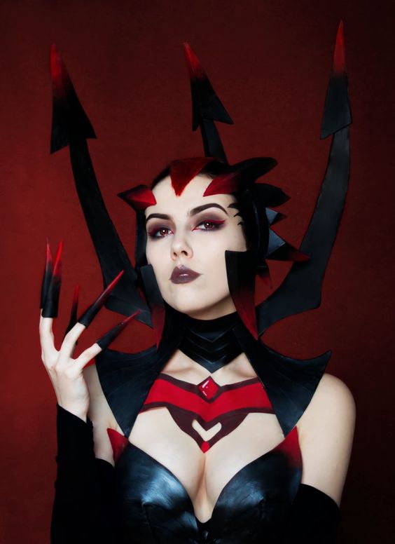 Faux leather Spider Queen costume