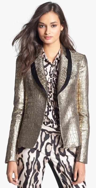 Glam gold snakeskin jacket