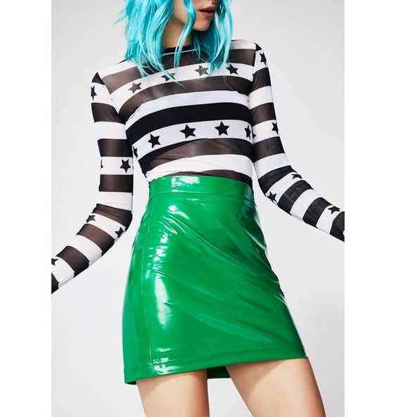 Green PVC skirt