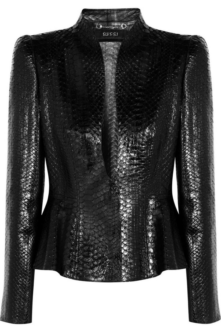 Gucci black snakeskin jacket