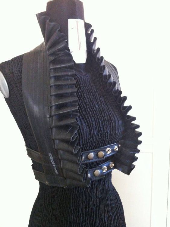 Latex goth-style vest