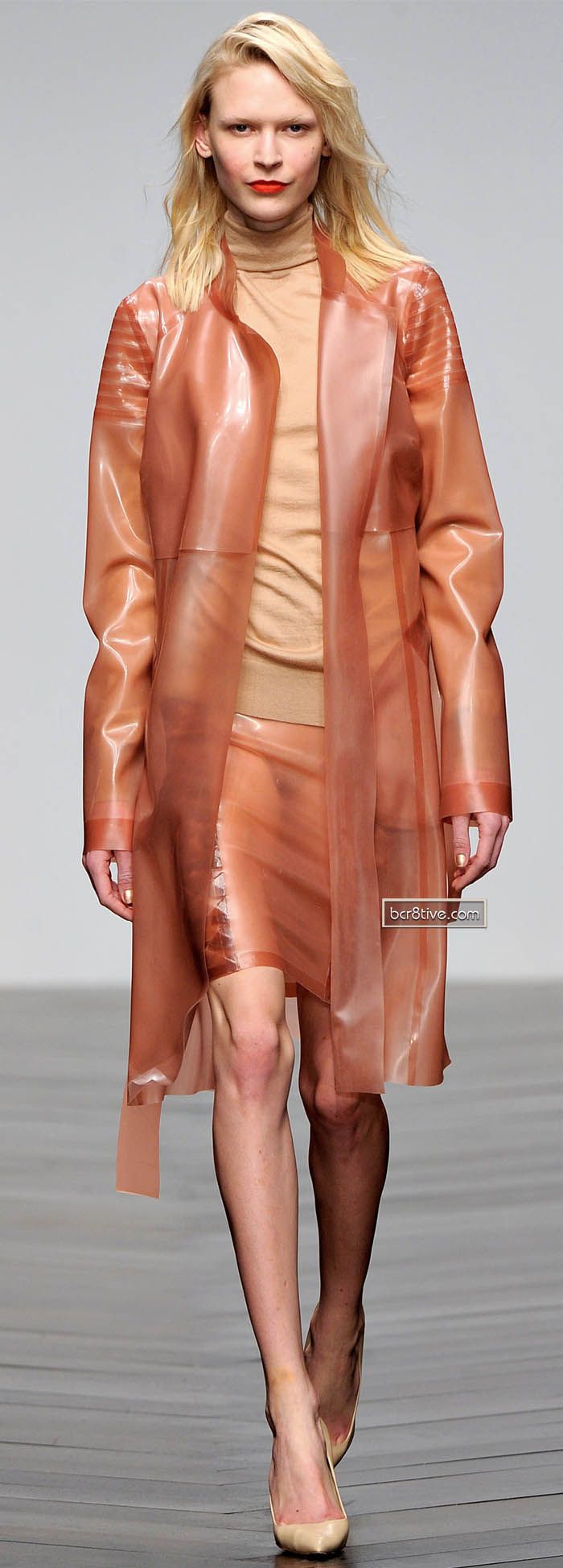 Latex trench and skirt