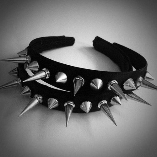 Metallic Silver Spike Stud Headband