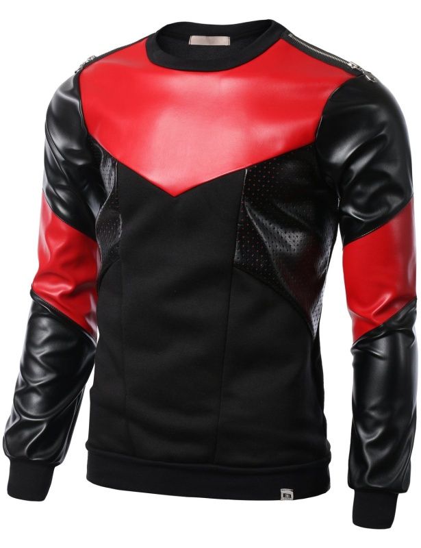 Mens urban leather top.