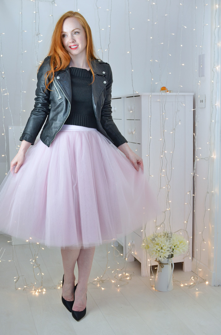 Full pink mesh skirt