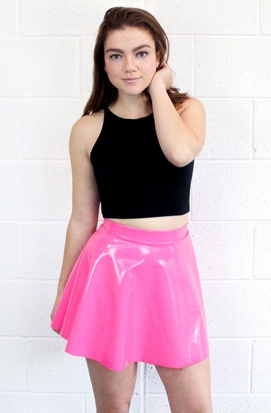 Pink PVC skirt