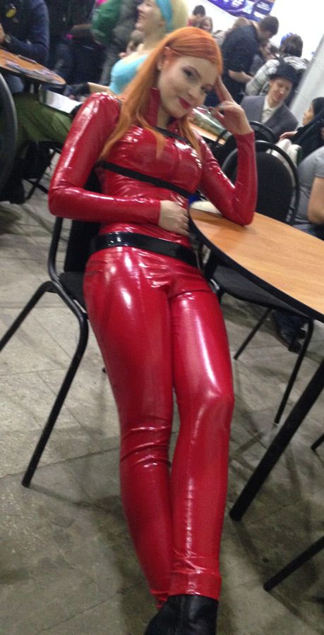 Red stretch vinyl cosplay