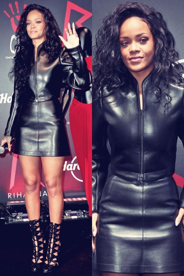 Rihanna leather outfit