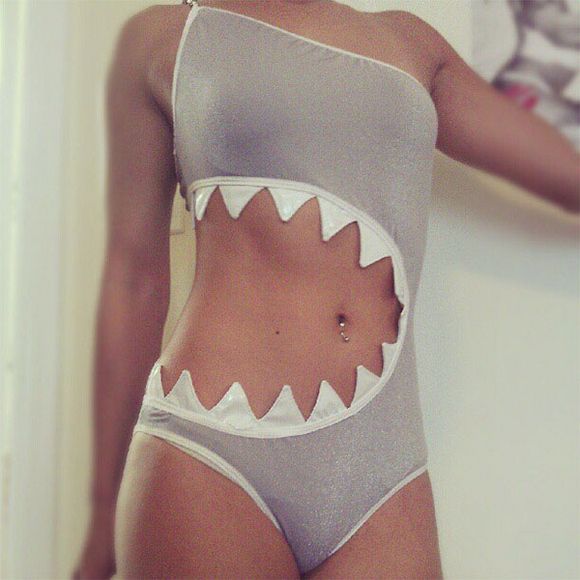 Creative shark bite bathing suit