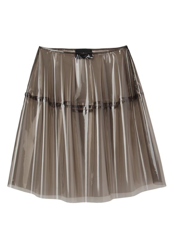 Transparent smoke vinyl skirt