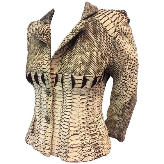 Snakeskin fitted jacket