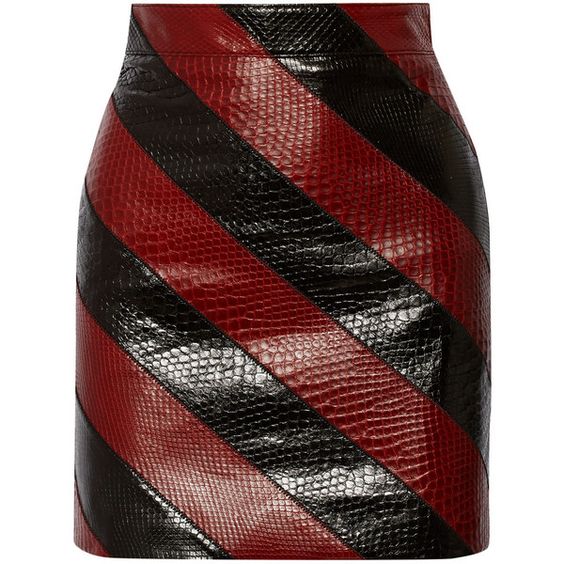 Black and red snakeskin mini skirt