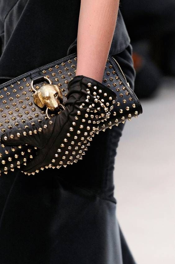 Spiked clutch and glpves