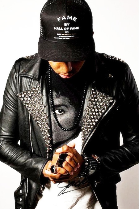 Spiked leather jacket.