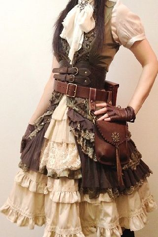 Steampunk leather belts and holster.