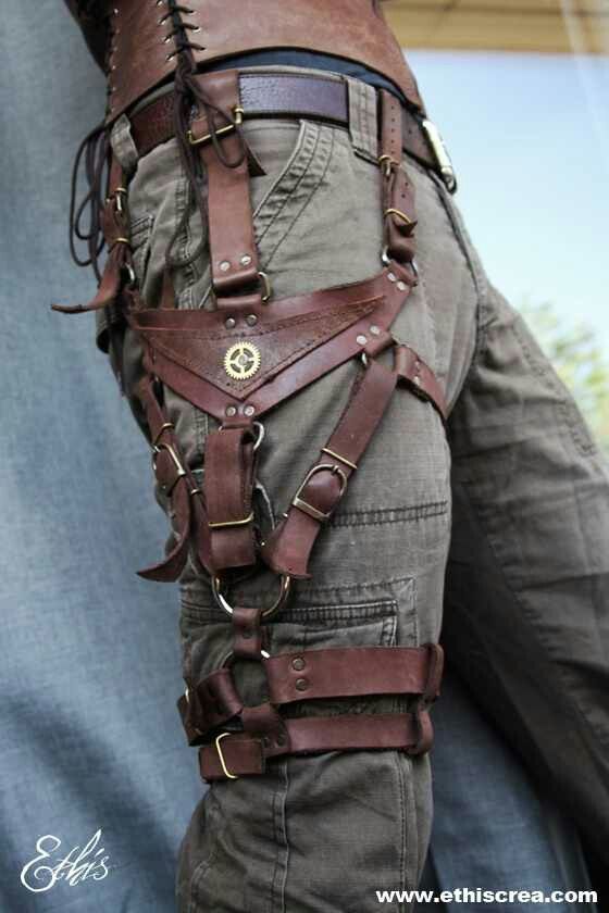 Leather Steampunk Thigh Harness