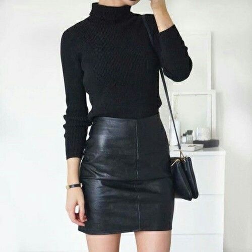 Veggie leather mini skirt