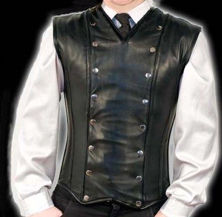 Veggie leather steampunk waistcoat