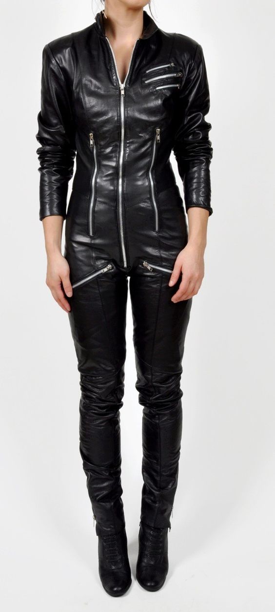 Moto jumpsuit with zippers