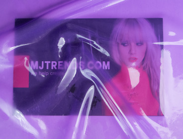 Semi-transparent lilac latex sheeting with shine applied.