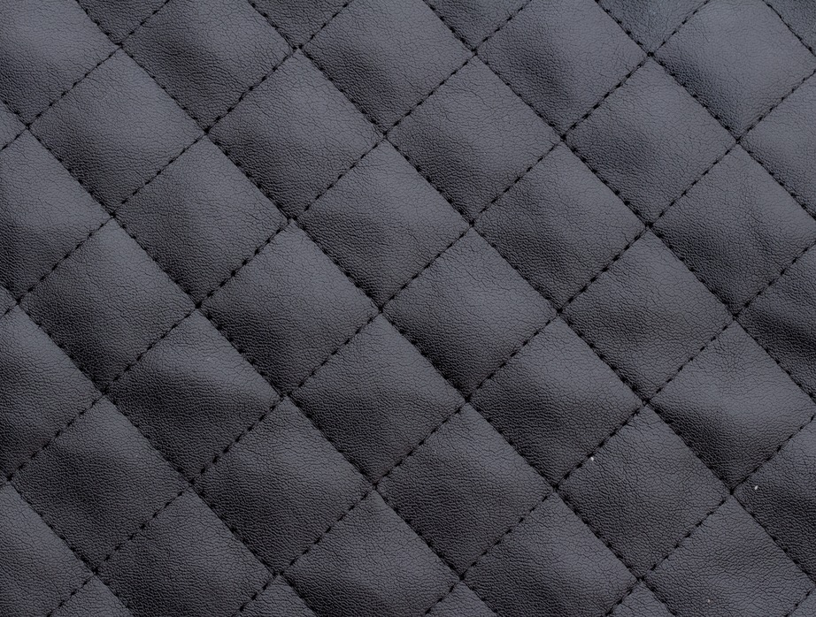 black quilted leather