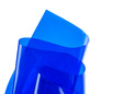 Blue transparent vinyl material sheeting. thumbnail image.