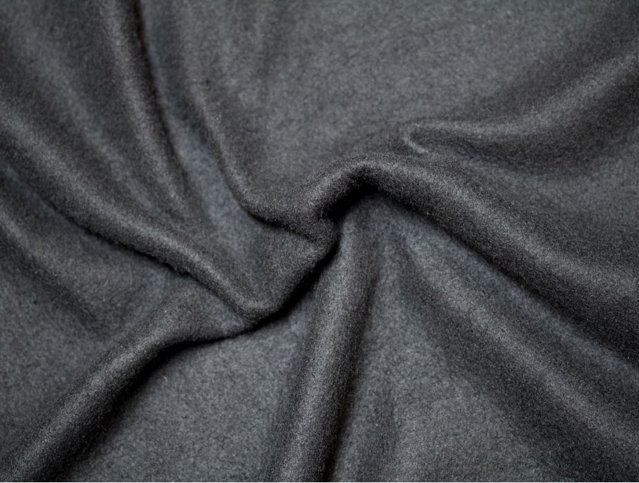 Black microfleece fabric
