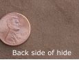 backside of brown goat leather hide thumbnail image.
