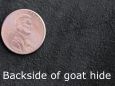 black goat skin leather hide backside thumbnail image.