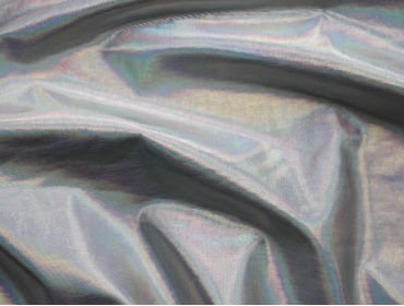 silver rainbow iridescent metallic spande fabric