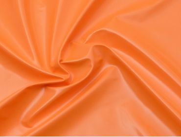 4-way stretch orange vinyl coated fabric.