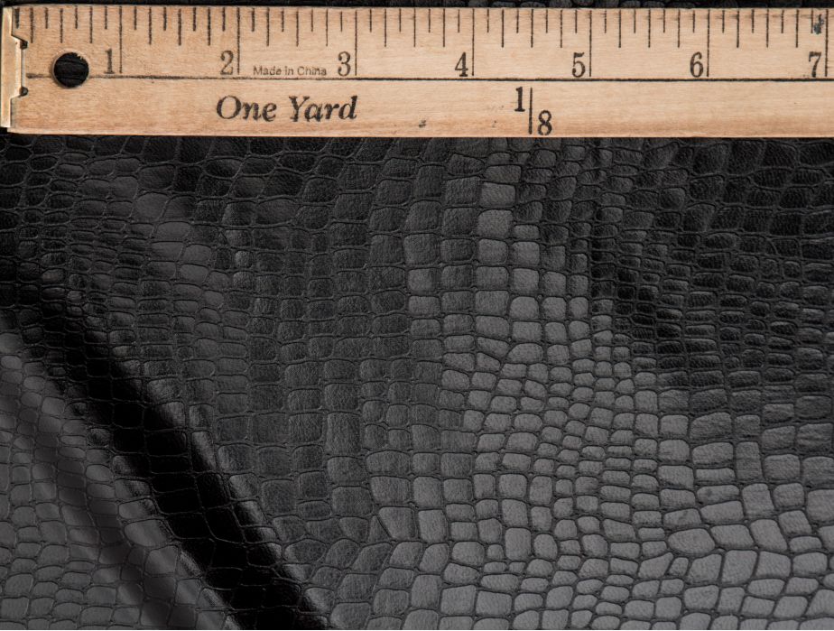 MJTrends: Snakeskin Fabric: Black 4-way stretch