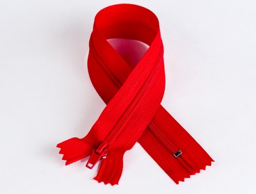 16 inch red invisible zipper.