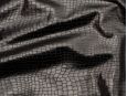 4-way stretch black snakeskin fabric. thumbnail image.