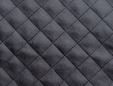 Black quilted faux leather fabric. thumbnail image.