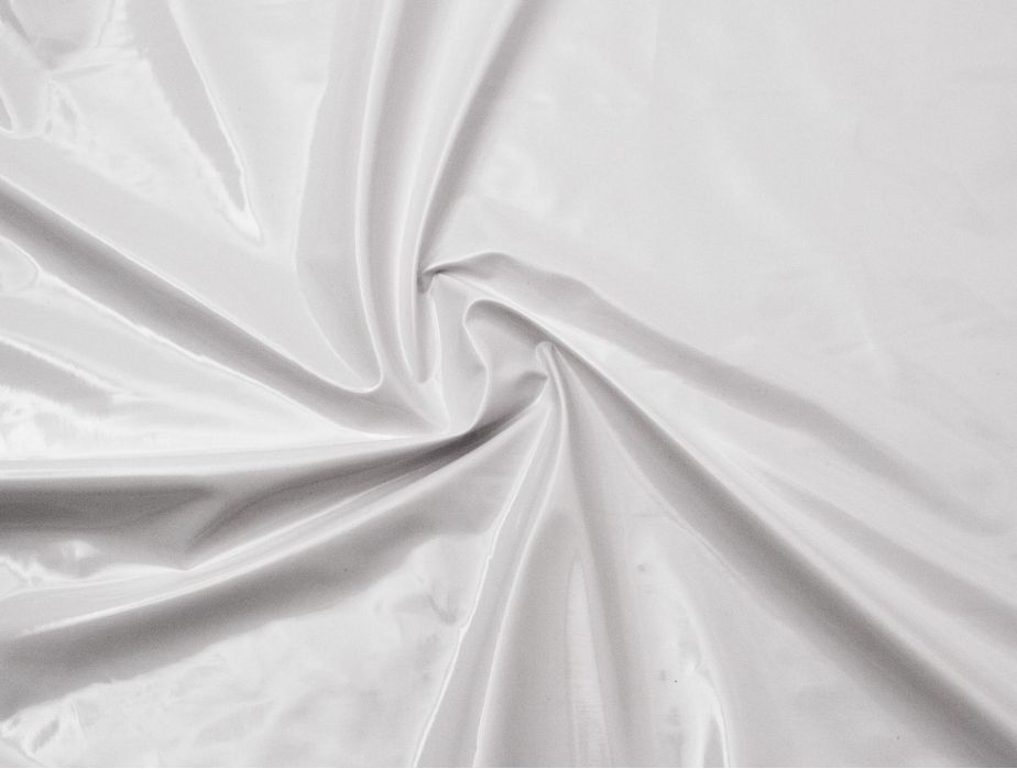 MJTrends Patent Vinyl Fabric White