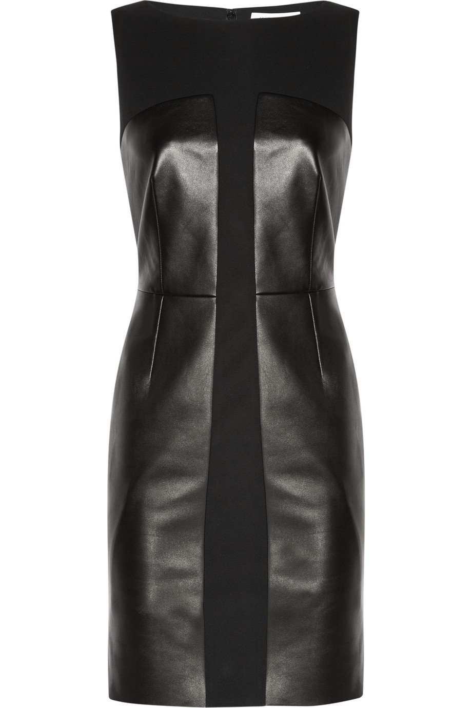 Rachel Zoe Leather and Wool Shift Dress