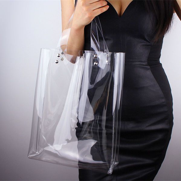 DIY Transparent Studded Bag