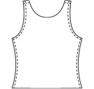 Mens custom tank top pattern for use with latex, vinyl, or other 4-way stretch fabrics. thumbnail image.