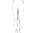Womens custom leggings pattern for use with leather, stretch pleather, vinyl, latex, or other stretch fabrics. thumbnail image.