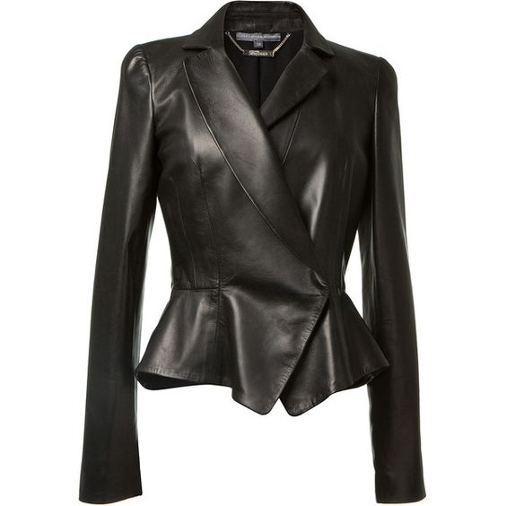 Image of: Black vegan leather jacket